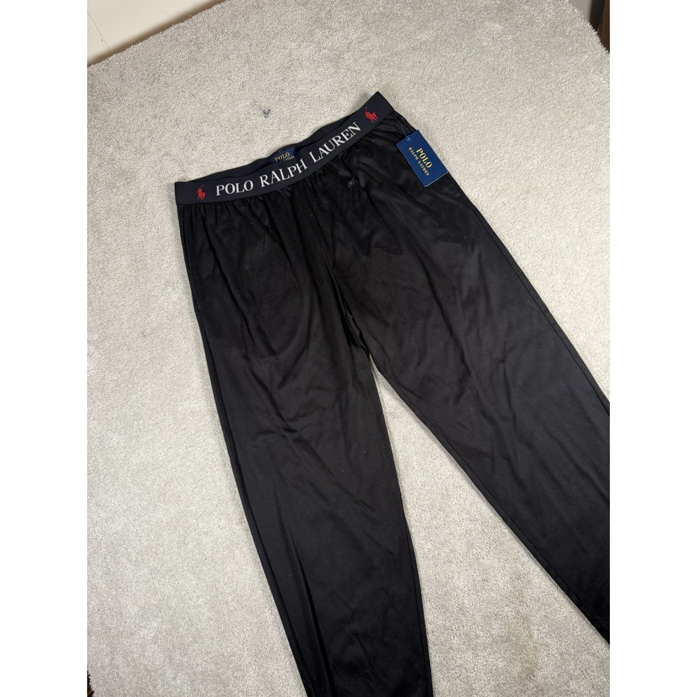 Polo Ralph Lauren Men's Black Mercerized Cotton‎ Jogger Sleep Pants Large NWT